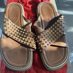 Christian Louboutin mens sz 44.5 flip chain slides